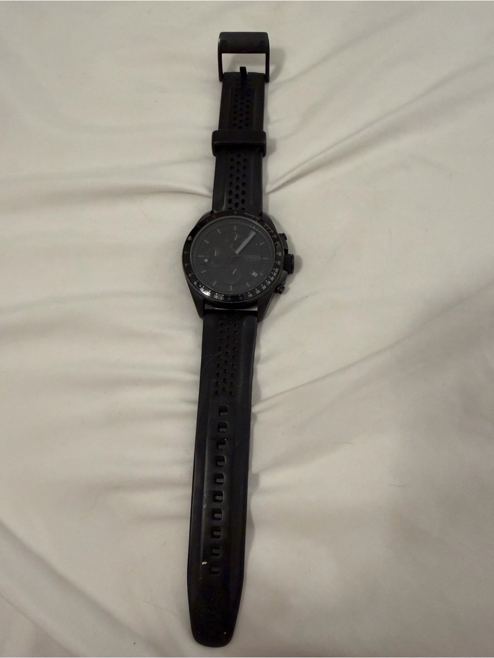 Fossil Men's Matte Black Chronograph Sport Watch